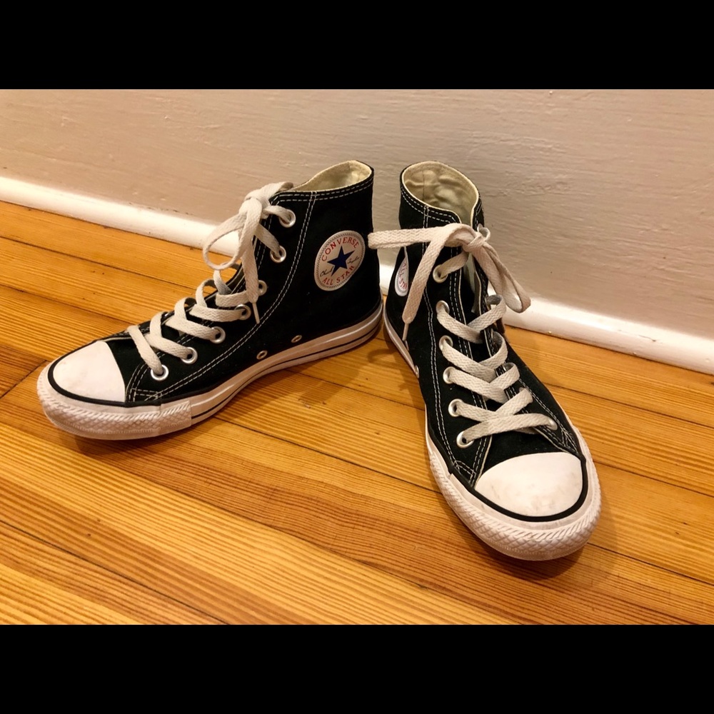 Converse size 7 black high tops